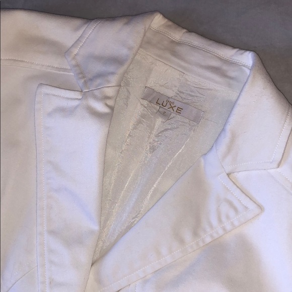 🧥Cache Luxe size 2 white womens blazer - Picture 2 of 8